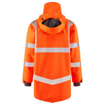 Leo CLOVELLY Hi-Vis Orange Waterproof Coat A04-O-LEO