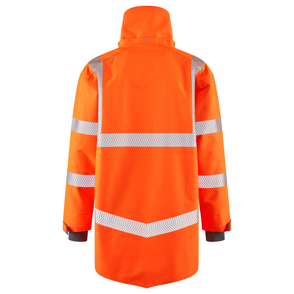 Leo CLOVELLY Hi-Vis Orange Waterproof Coat A04-O-LEO