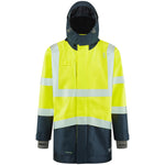 Leo CLOVELLY Hi-Vis Yellow Navy Waterproof Coat A04-Y/NV-LEO