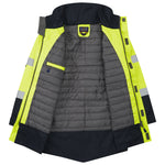 Leo MARWOOD Hi-Vis Yellow Navy Waterproof Coat A03-Y/NV-LEO
