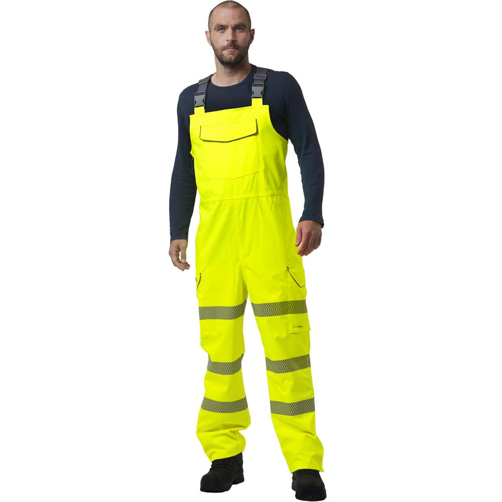 Leo NORTHAM Hi-Vis Yellow Waterproof Bib & Brace Class 2 BB01-Y-LEO