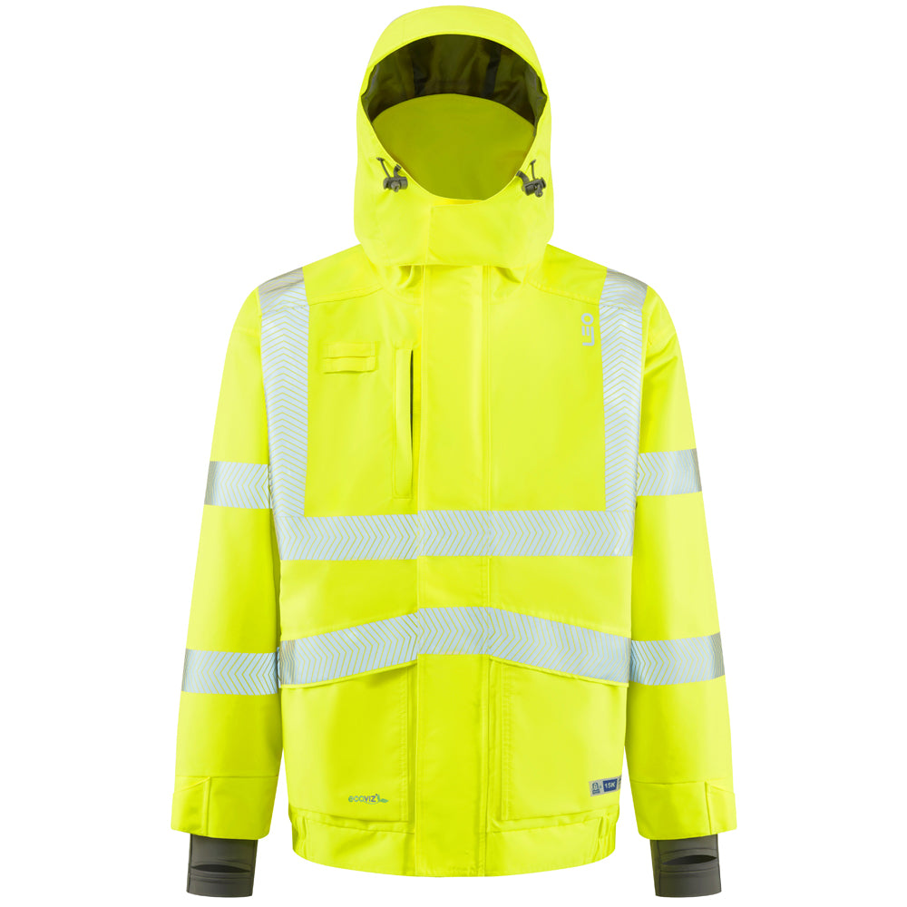 Leo DARTMOOR Hi-Vis Yellow Waterproof Jacket J05-Y-LEO