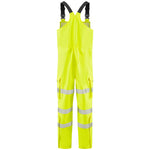 Leo NORTHAM Hi-Vis Yellow Waterproof Bib & Brace Class 2 BB01-Y-LEO