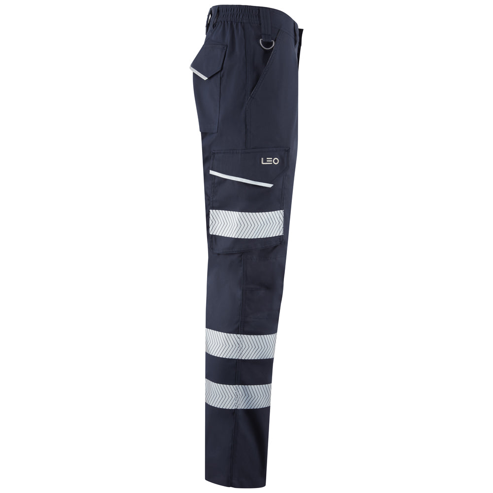 Leo WINSFORD Navy Stretch Work Trousers with Knee Pad Pockets CT05-NV-LEO