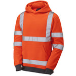 Leo GOODLEIGH Hi-Vis Orange Hooded Sweatshirt SS04-O-LEO
