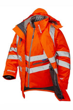 PULSAR Hi-Vis 7-in-1 Storm Coat - Waterproof Safety Jacket