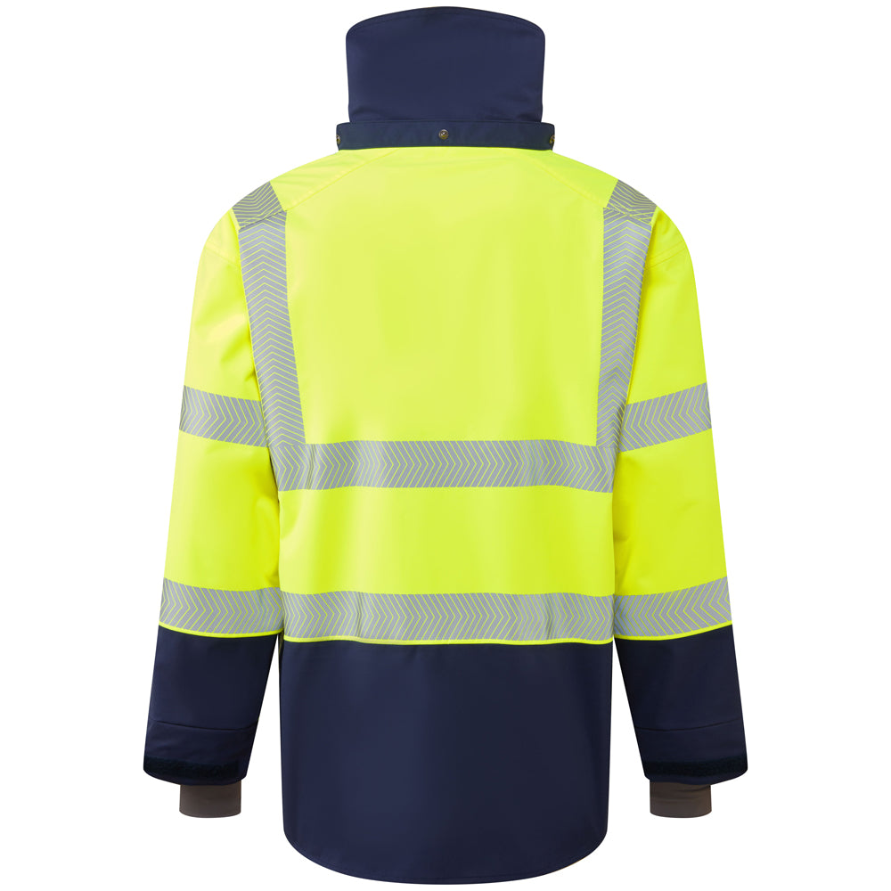Leo DARTMOOR Hi-Vis Yellow/Navy Waterproof Jacket J05-Y/NV-LEO