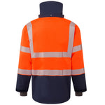 Leo DARTMOOR Hi-Vis Orange/Navy Waterproof Jacket J05-O/NV-LEO