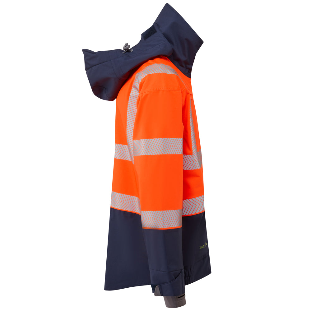 Leo DARTMOOR Hi-Vis Orange/Navy Waterproof Jacket J05-O/NV-LEO