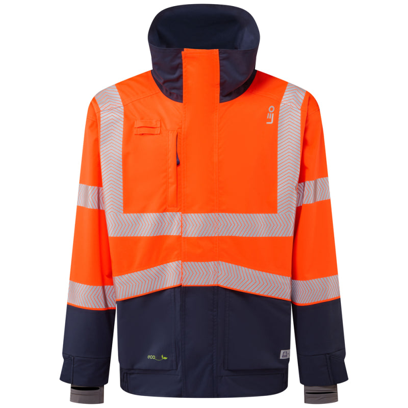 Leo DARTMOOR Hi-Vis Orange/Navy Waterproof Jacket J05-O/NV-LEO
