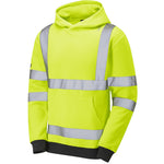 Leo GOODLEIGH Hi-Vis Yellow Hooded Sweatshirt SS04-Y-LEO