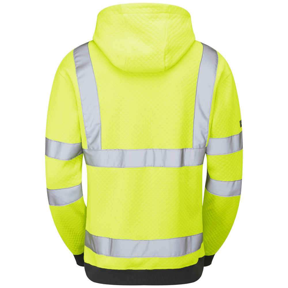Leo GOODLEIGH Hi-Vis Yellow Hooded Sweatshirt SS04-Y-LEO