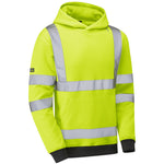 Leo GOODLEIGH Hi-Vis Yellow Hooded Sweatshirt SS04-Y-LEO