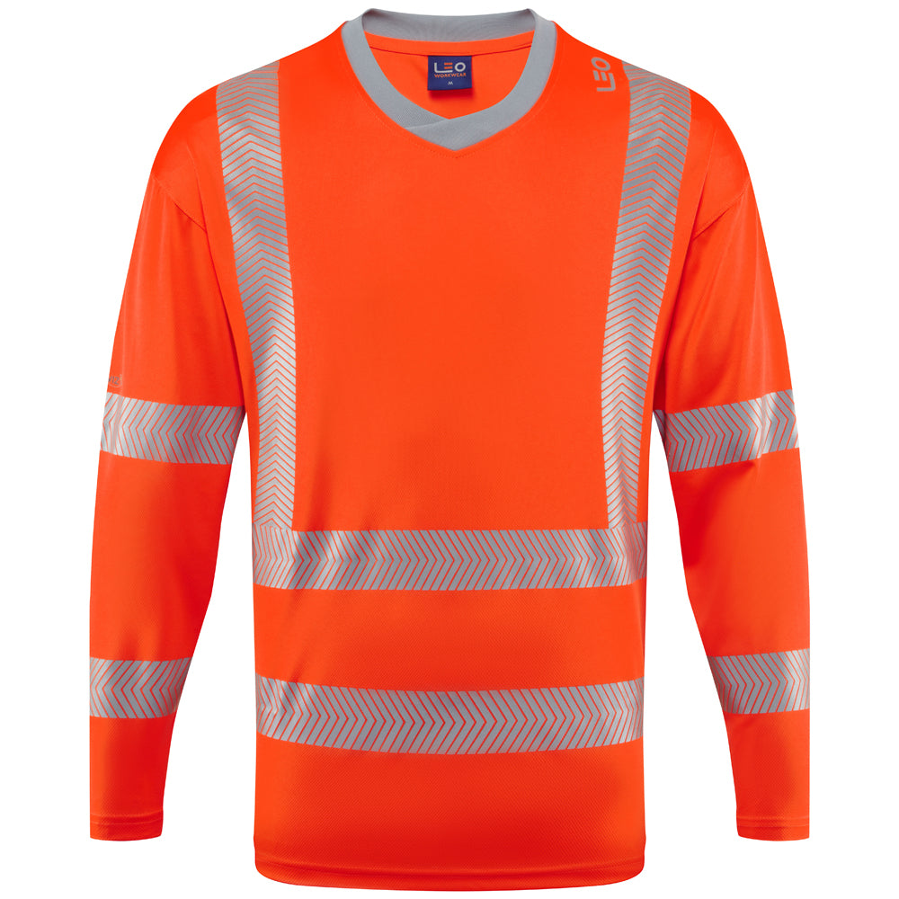 Leo CAPSTONE Hi-Vis Orange T-Shirt T08-O-LEO