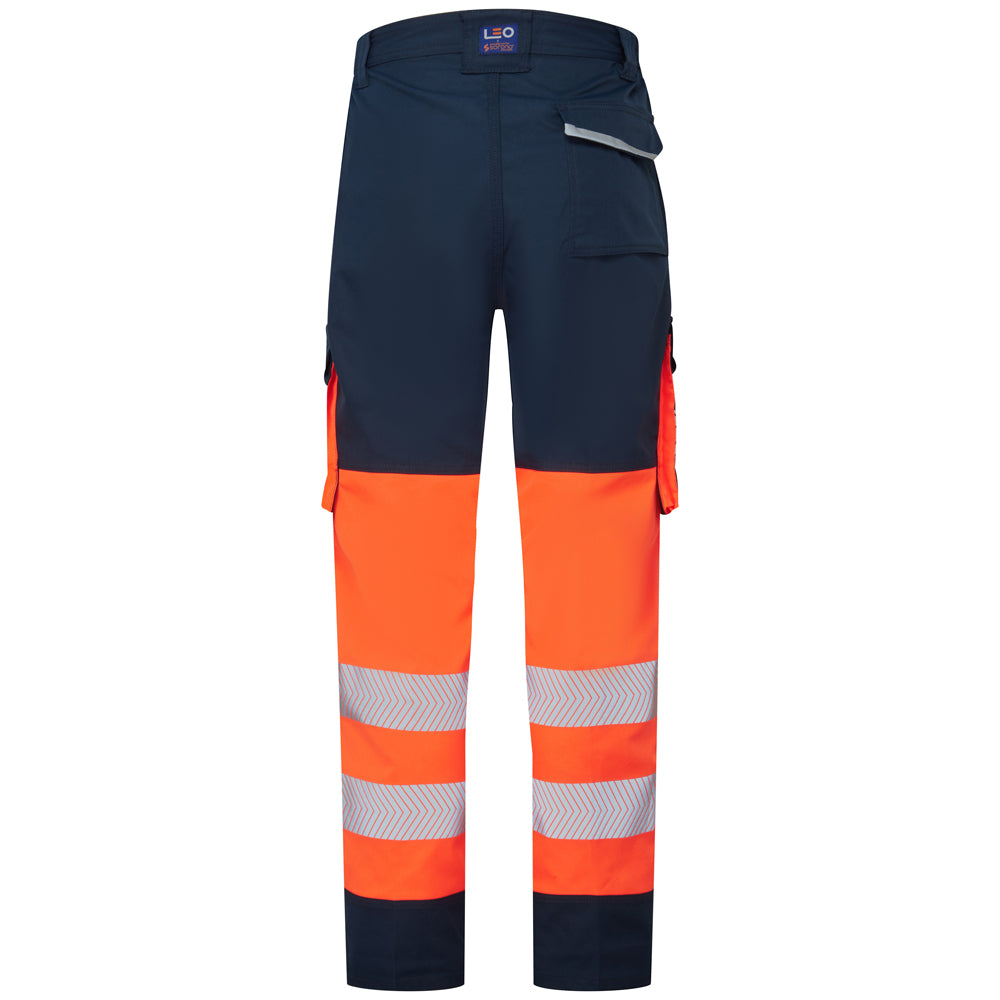 Leo WINSWELL Women's Hi-Vis Orange/Navy Stretch Trousers CL05-O/NV-LEO