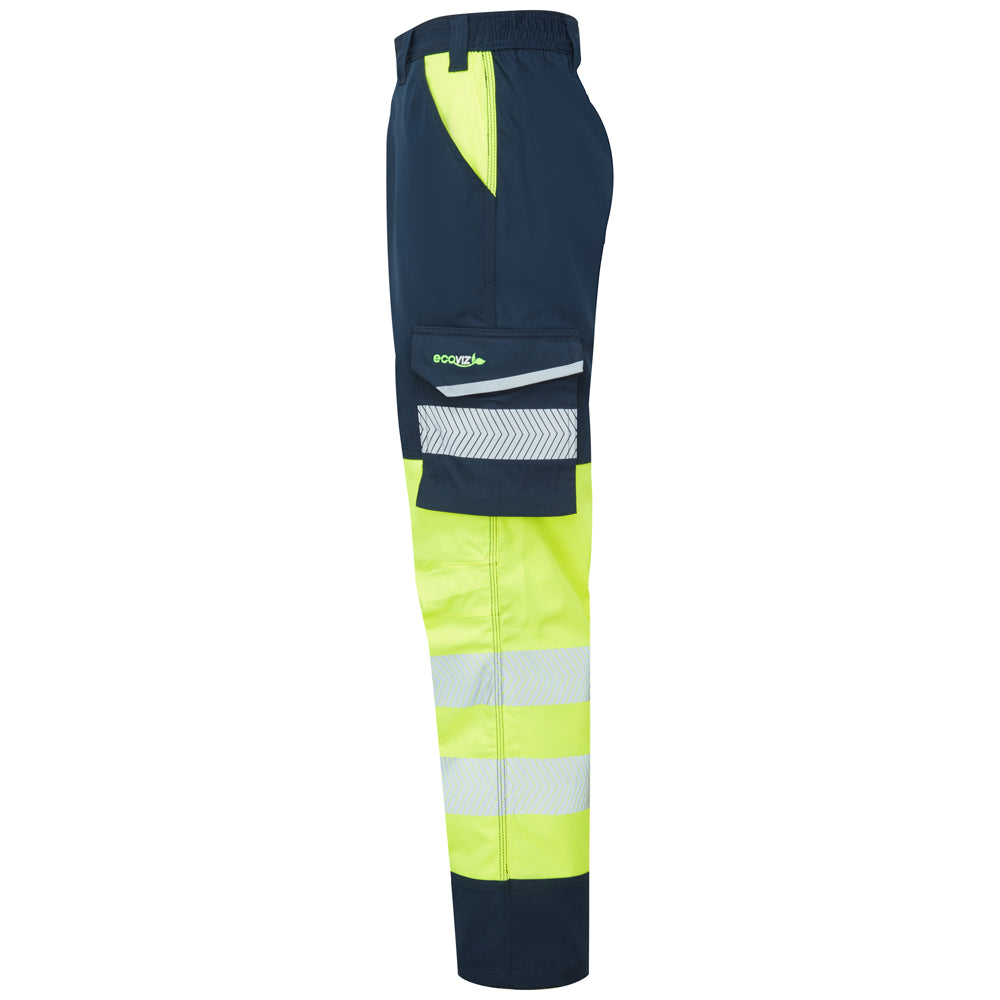 Leo WINSWELL Women's Hi-Vis Yellow/Navy Stretch Work Trousers CL05-Y/NV-LEO