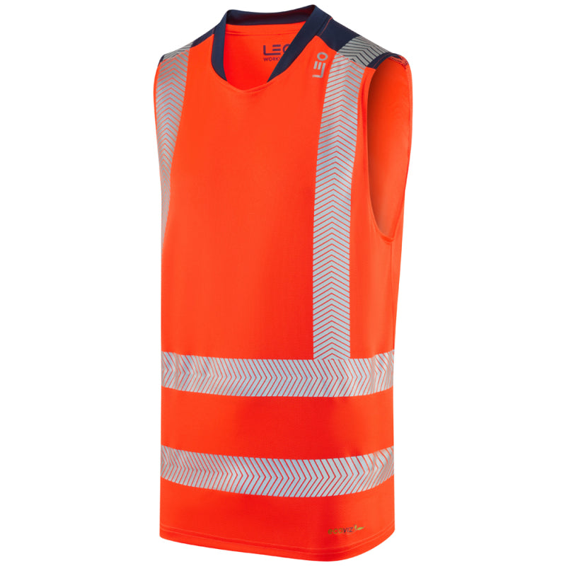 Leo BRADWELL Hi-Vis Orange T-Shirt V03-O-LEO