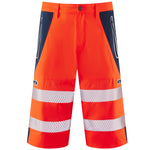 Leo KINGSLEY Hi-Vis Orange/Navy Stretch Work Shorts SH06-O/NV-LEO