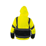 Step Ahead Hi Visibility Yellow/Navy Two Tone Bomber Jacket