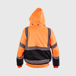 Step Ahead Hi Vis Standard Two Tone Bomber Jacket | EN ISO 20471 Class 2 | RIS-3279-TOM Orange Rail Workwear