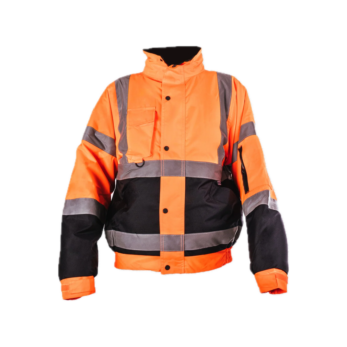 Step Ahead Hi Visibility Orange/Navy Two Tone Bomber Jacket
