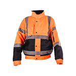 Step Ahead Hi Visibility Orange/Navy Two Tone Bomber Jacket