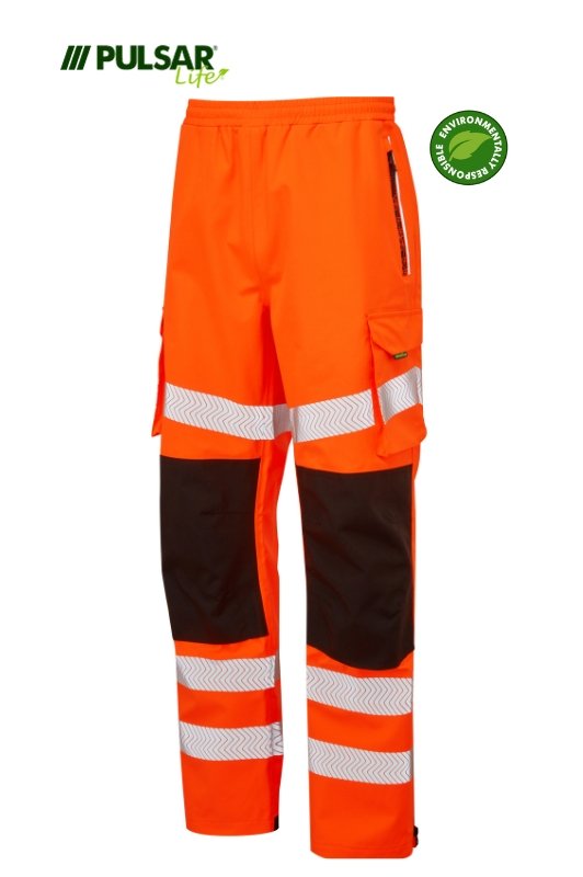 PULSAR LIFE Waterproof Hi-Vis Orange Overtrouser LFE907-ORG