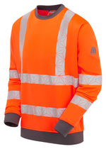 Men's Hi-Vis Orange Sweatshirt Recycled Workwear RCT807-ORG
