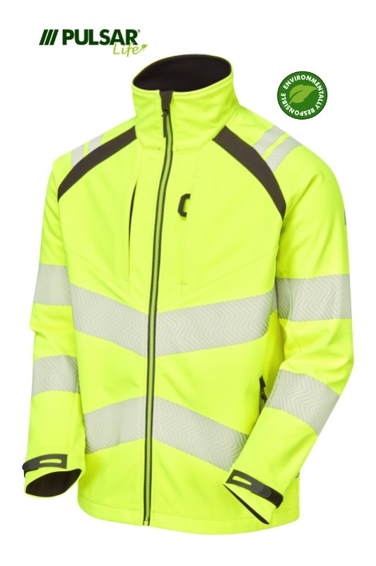 PULSAR LIFE Men's Hi-Vis Yellow Softshell Jacket LFE915-YEL