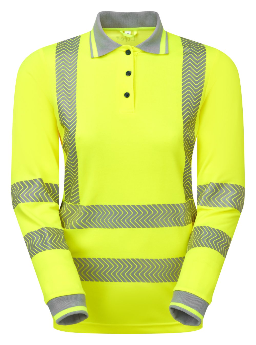 PULSAR LIFE Women's Hi-Vis Yellow Long Sleeve Polo LFE975-NB