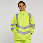 PULSAR Women's Hi-Vis Softshell Jacket Yellow P706-R