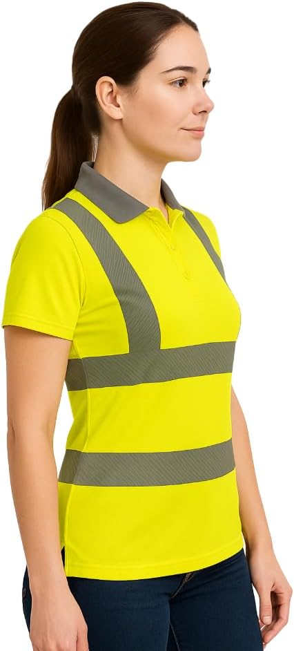 Women’s Premium High Visibility Polo Shirt – UPF 40+, EN ISO 20471