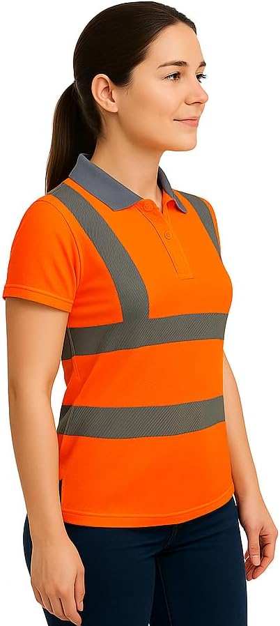 Women’s Premium High Visibility Polo Shirt – UPF 40+, EN ISO 20471