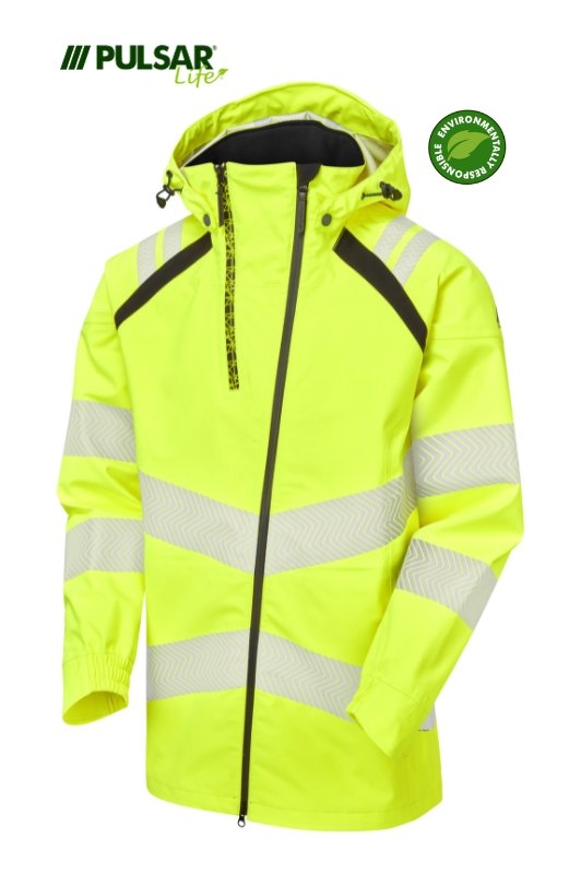 PULSAR LIFE Men's Hi-Vis Yellow Shell Jacket LFE909-YEL