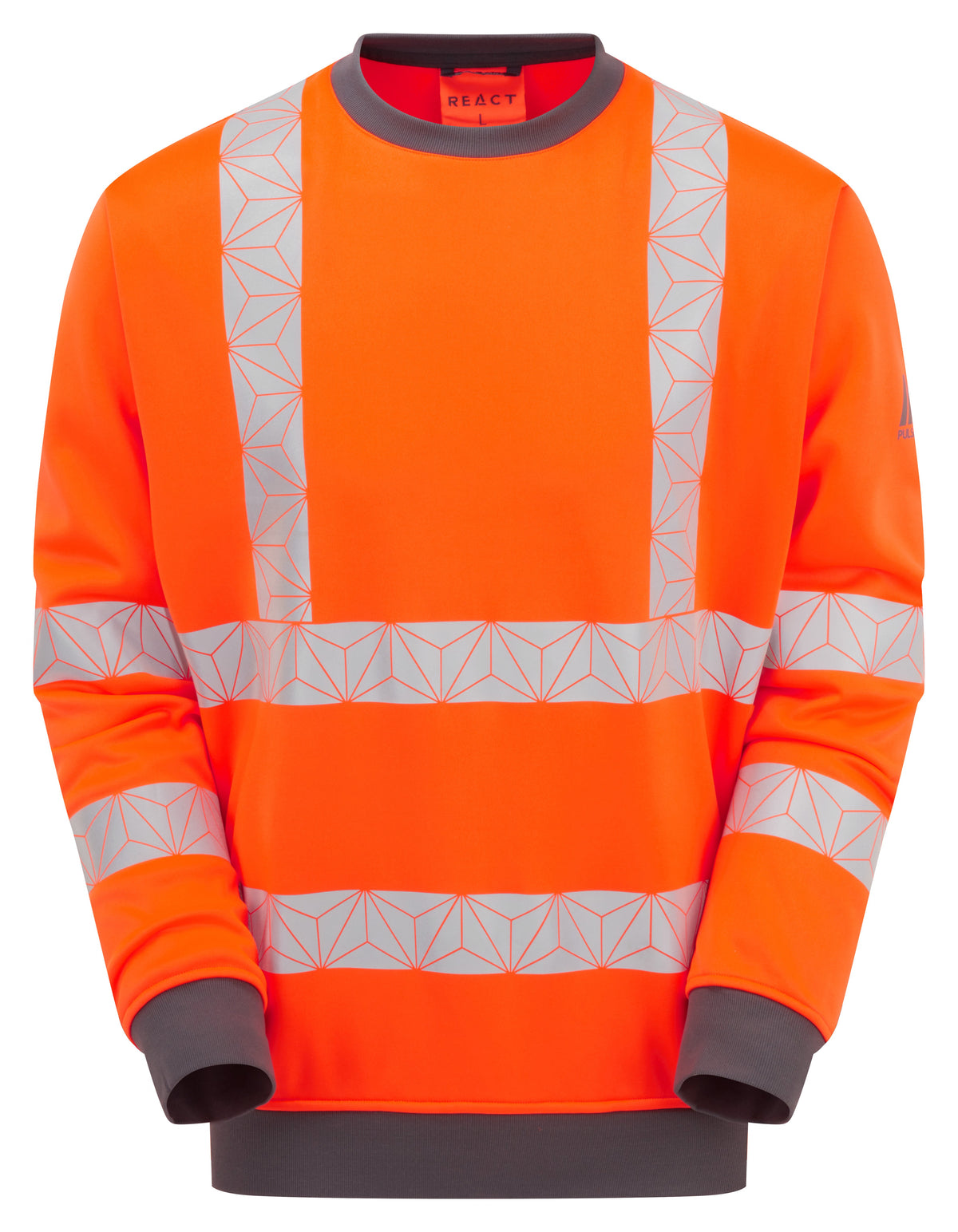 Men's Hi-Vis Orange Sweatshirt Recycled Workwear RCT807-ORG