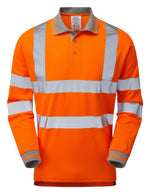 PULSAR Protect Hi-Vis Long Sleeve Polo Shirt PR470-R