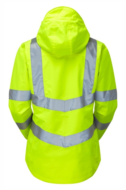 Women's Hi-Vis Yellow Waterproof Storm Coat P704-YEL