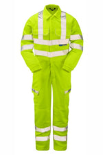 Hi-Vis Combat Coverall Yellow P349-YEL | Durable Workwear