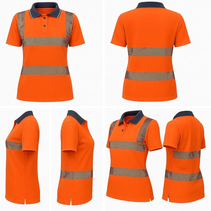 Women’s Premium High Visibility Polo Shirt – UPF 40+, EN ISO 20471