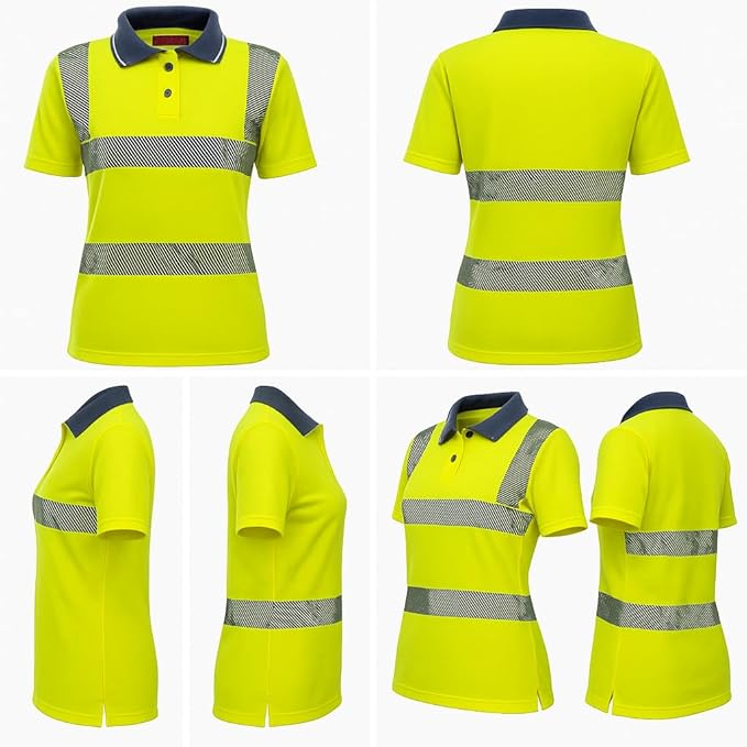 Women’s Premium High Visibility Polo Shirt – UPF 40+, EN ISO 20471