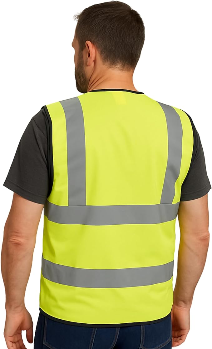Step Ahead Executive Hi-Vis Vest – EN20471 Certified High Visibility Workwear with Utility Pockets