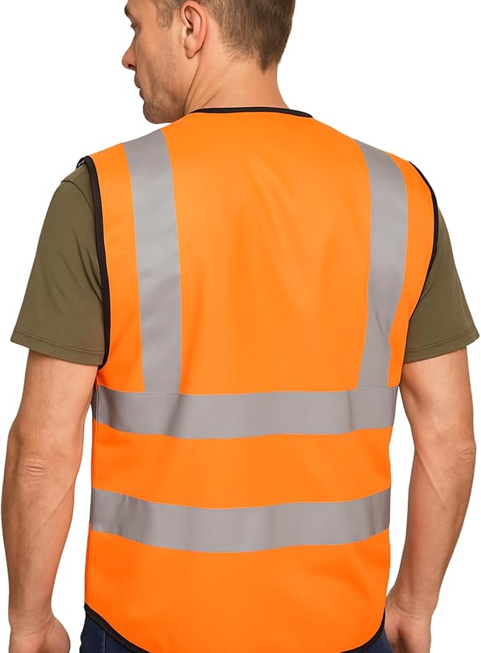 Step Ahead Executive Hi-Vis Vest – EN20471 Certified High Visibility Workwear with Utility Pockets