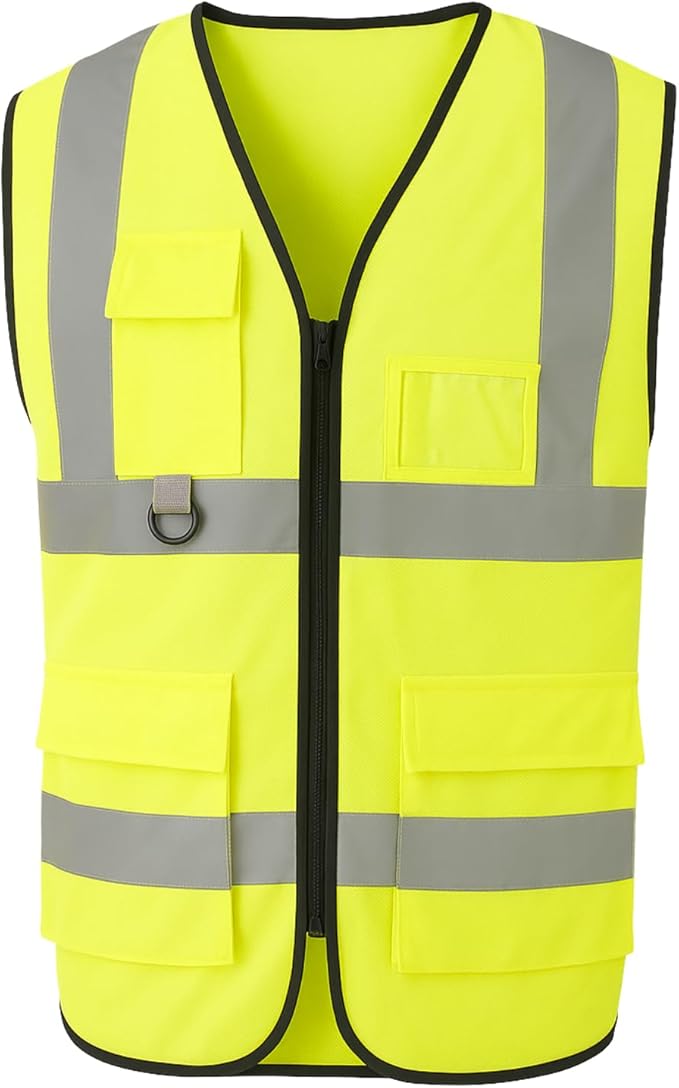 Step Ahead Executive Hi-Vis Vest – EN20471 Certified High Visibility Workwear with Utility Pockets