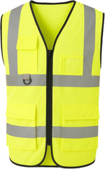Step Ahead Executive Hi-Vis Vest – EN20471 Certified High Visibility Workwear with Utility Pockets