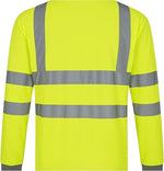 Step Ahead Hi Vis Visibility Long Sleeve Polo Shirts Safety Work-wear