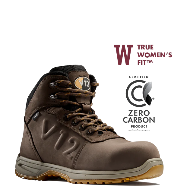 V2135 Lynx Women’s Waterproof Safety Boots – Brown, Lightweight & Slip-Resistant