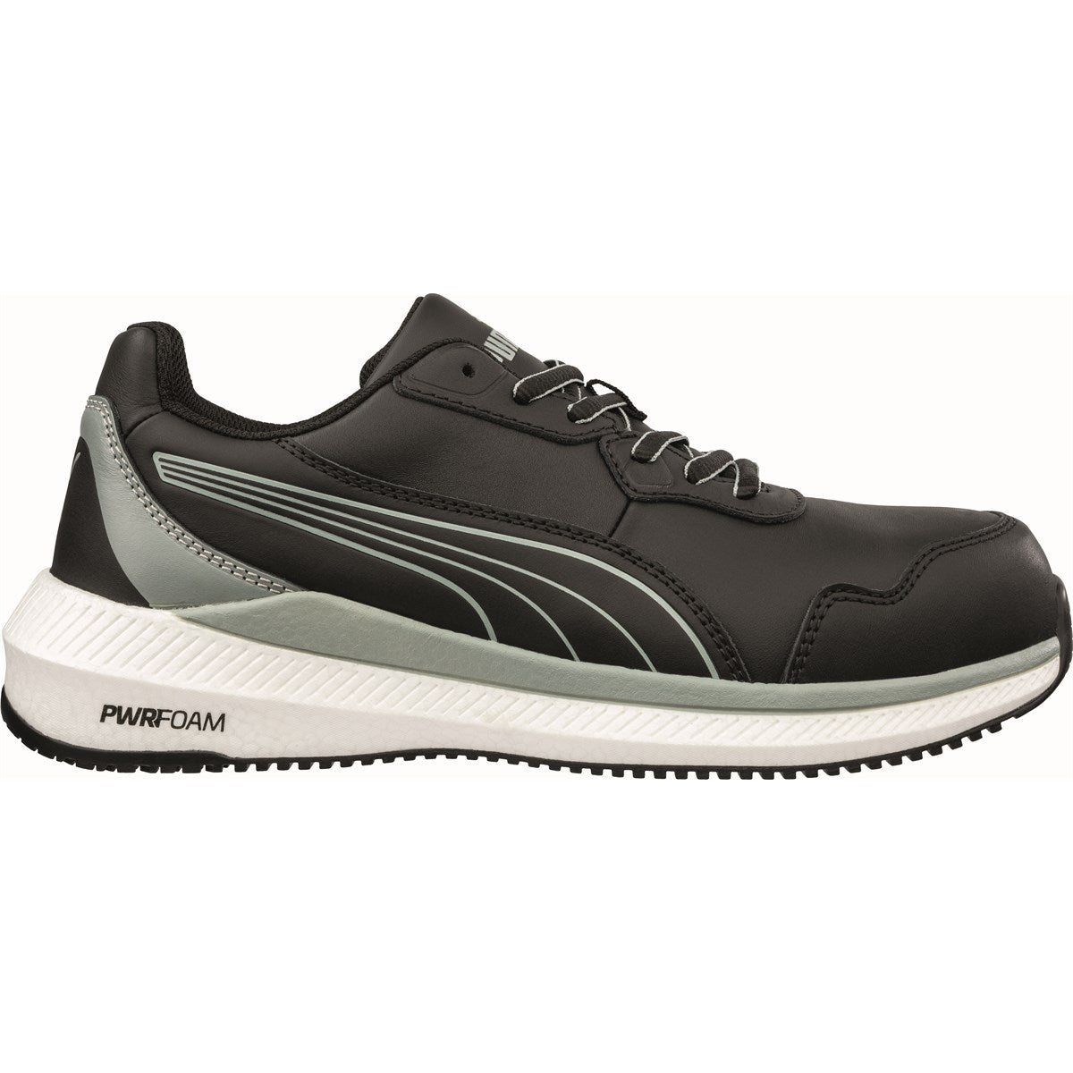 PUMA ZOOM Black S3S Safety Shoes - ESD Leather Work Trainers