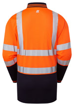 PULSAR Protect Hi-Vis Long Sleeve Polo Shirt Orange P303-R