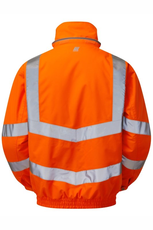 Hi-Vis Orange Padded Bomber Jacket Waterproof PR496-ORG