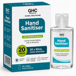 GHC Global Health Care 75% Alcohol Antibacterial Hand Sanitiser Gel – Quick Dry Moisturising Formula | 30ml, 50ml & 100ml